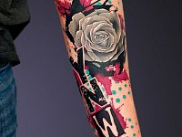 Тату роза треш полька