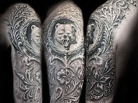 Тату латы в стиле барокко