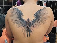 тату темный ангел и крылья
