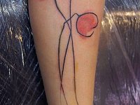 тату мак акварель