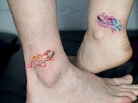 Парная тату кометы