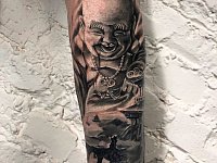 Тату Будда на предплечье