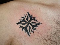 Тату роза ветров