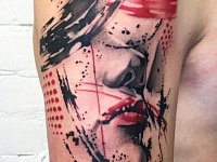 Тату девушка треш полька