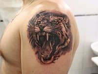 Татуировка оскал тигра