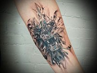  Тату лев геометрия