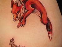 Тату лиса и мышь