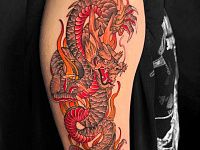 Тату китайский дракон 