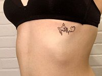 Тату собака и сердце