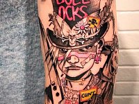 Тату портрет в шляпе