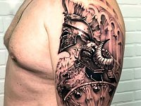Тату воин-спартанец