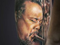 Тату портрет музыканта