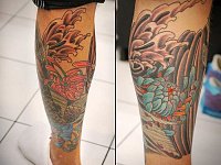 Тату Япония цветы