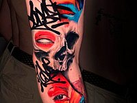 Тату рукав с портретами