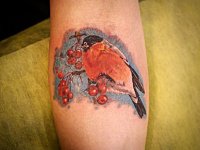 тату снигирь и рябина