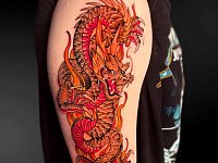 Тату китайский дракон 