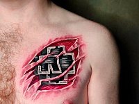 Тату логотип Раммштайн