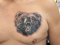 Тату оскал медведя