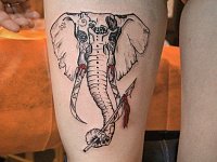 тату в виде слона
