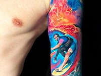 Тату сёрфер