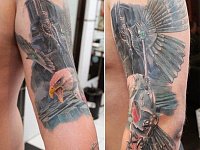 Тату орел биомеханика
