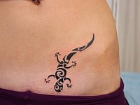 Тату ящерица маори