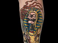 Тату фараон на ноге