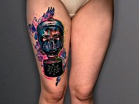 Тату распиратор и коронавирус