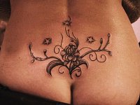 Тату цветок с узором