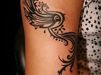 татуировка феникс силуэт