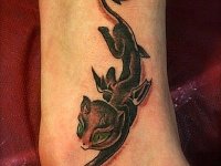 Тату кот демон