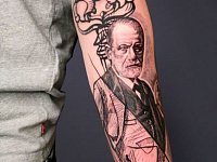 Тату портрет  треш полька