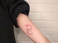 Тату силуэты лиц