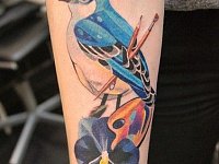 тату птица художник