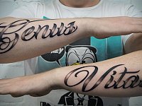 Мужская татуировка надписи 