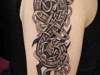Тату кельтский дракон