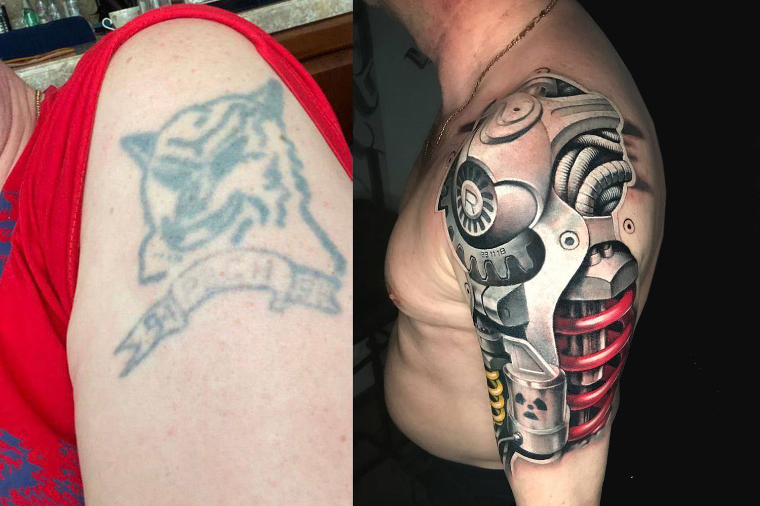 Перекрытие тату биомеханика