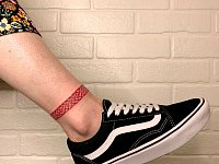 Тату браслет на ноге