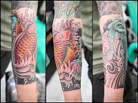 Тату рыбы кои