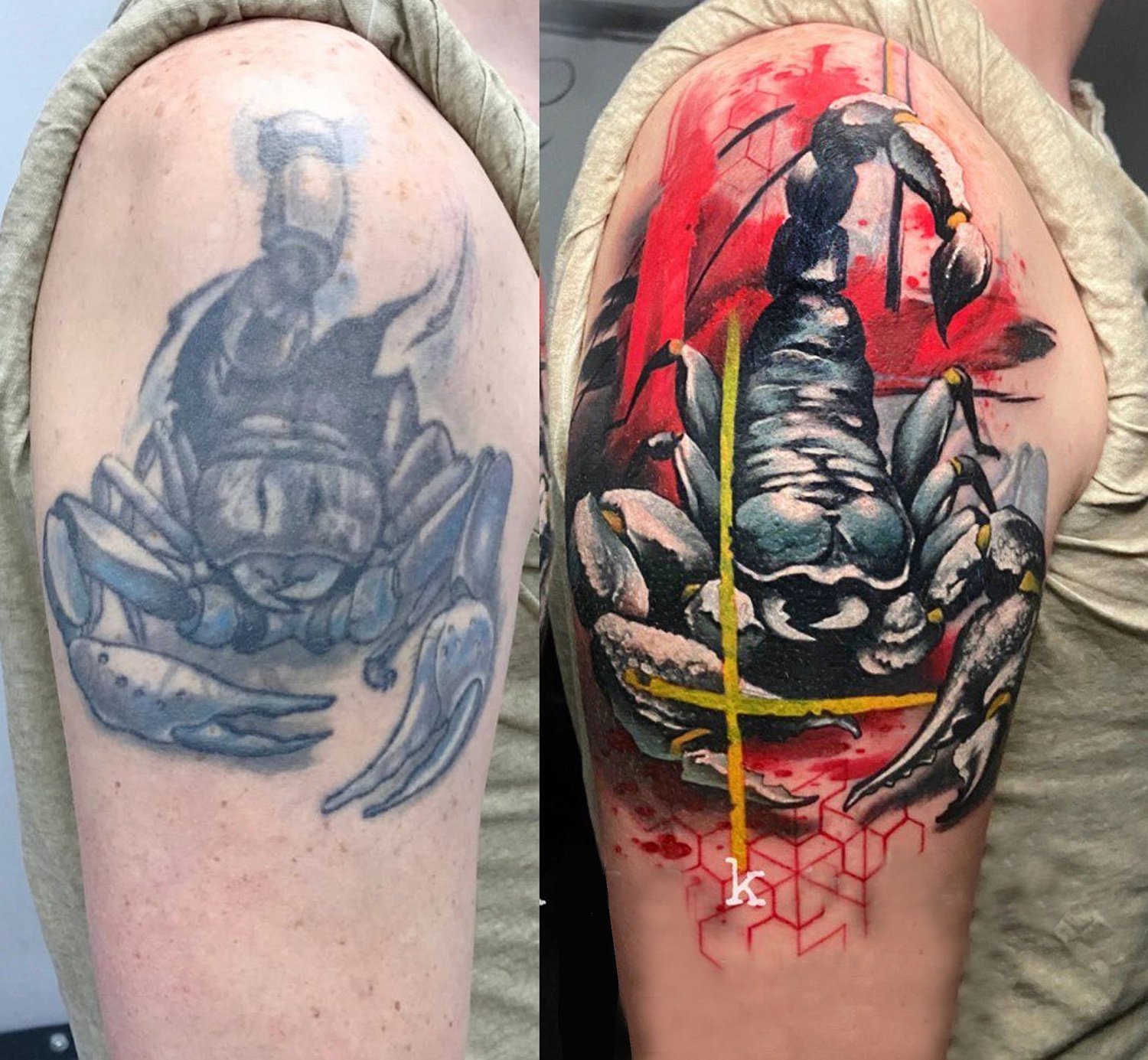 Обновление тату скорпион