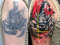 Обновление тату скорпион