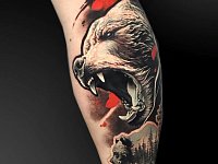 Тату грозный медведь