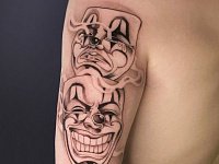 Тату театральные маски