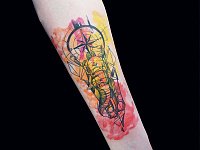 Тату слон графика