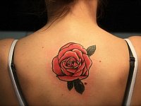Тату роза