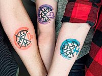 Парные тату знаки зодиака