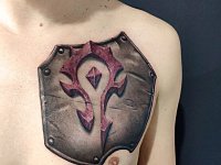 Тату доспехи на груди