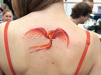 тату небольшой феникс