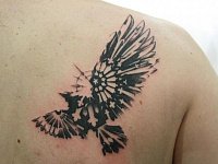 Татуировка птица силуэт