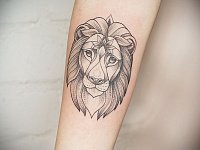 Тату лев випшейдинг